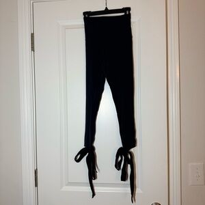 Lululemon Athletica Black Leggings with Ankle Tie